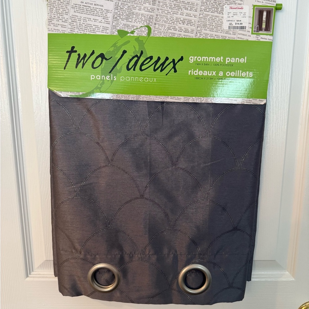 Gray Grommet Panel Curtain